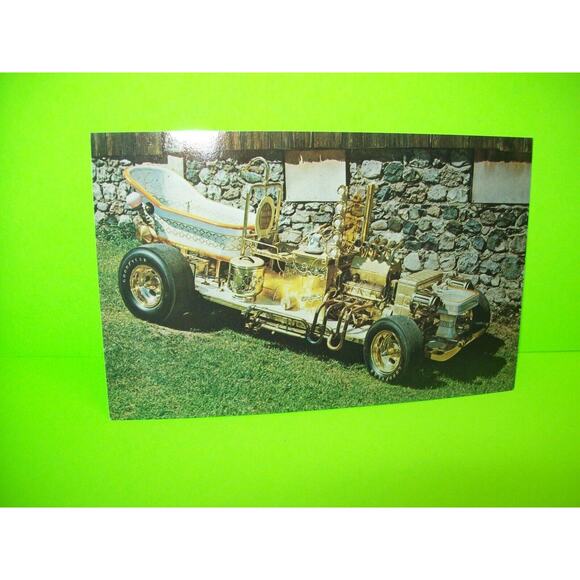 Bath Tub Buggy Postcard Beatnik Race Car Barris 1960s Original Monogram Hot Rod - Picture 7 of 7